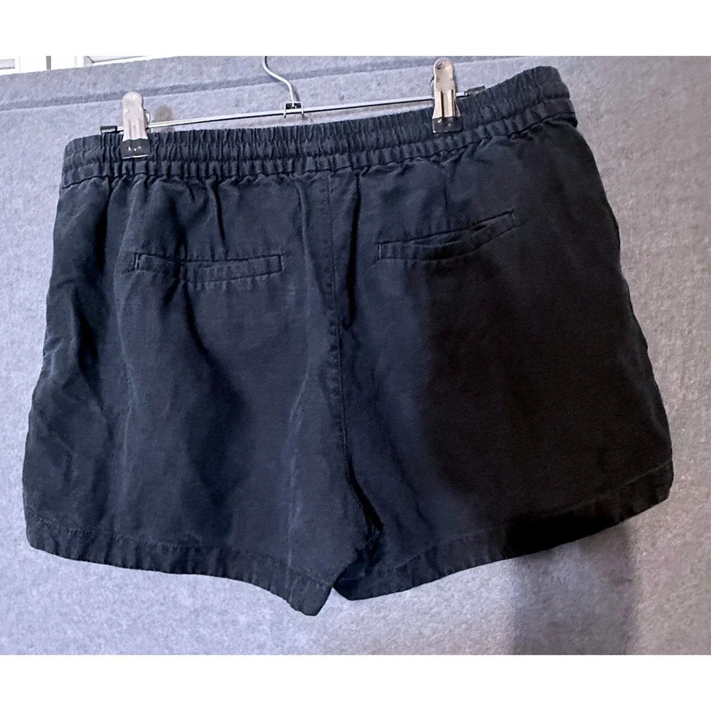 J. Crew Re-Imagined Minimalist Linen Lyocell Shorts XS Blue Drawstring Coastal